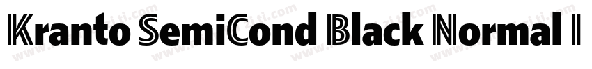 Kranto SemiCond Black Normal Inline字体转换